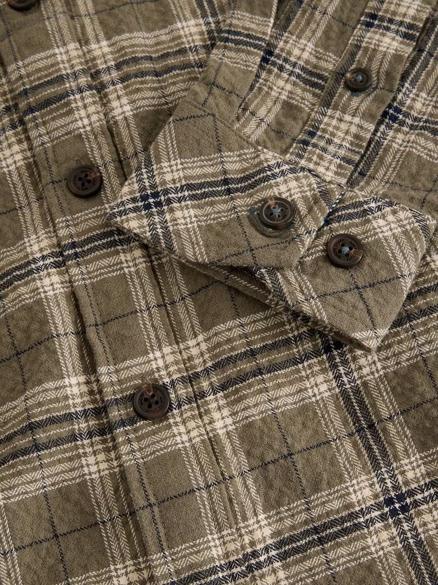 HEYWOOD CHECK SHIRT IN GREEN MULTI