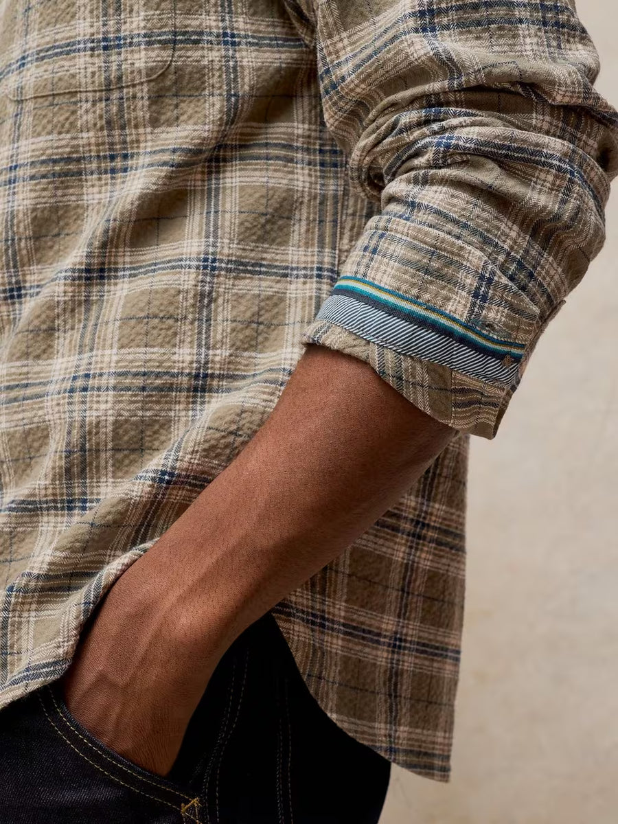 HEYWOOD CHECK SHIRT IN GREEN MULTI