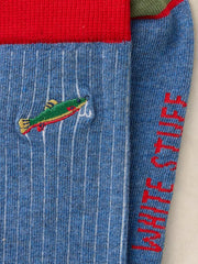 MEN'S FISH EMBROIDER ANKLE SOCK