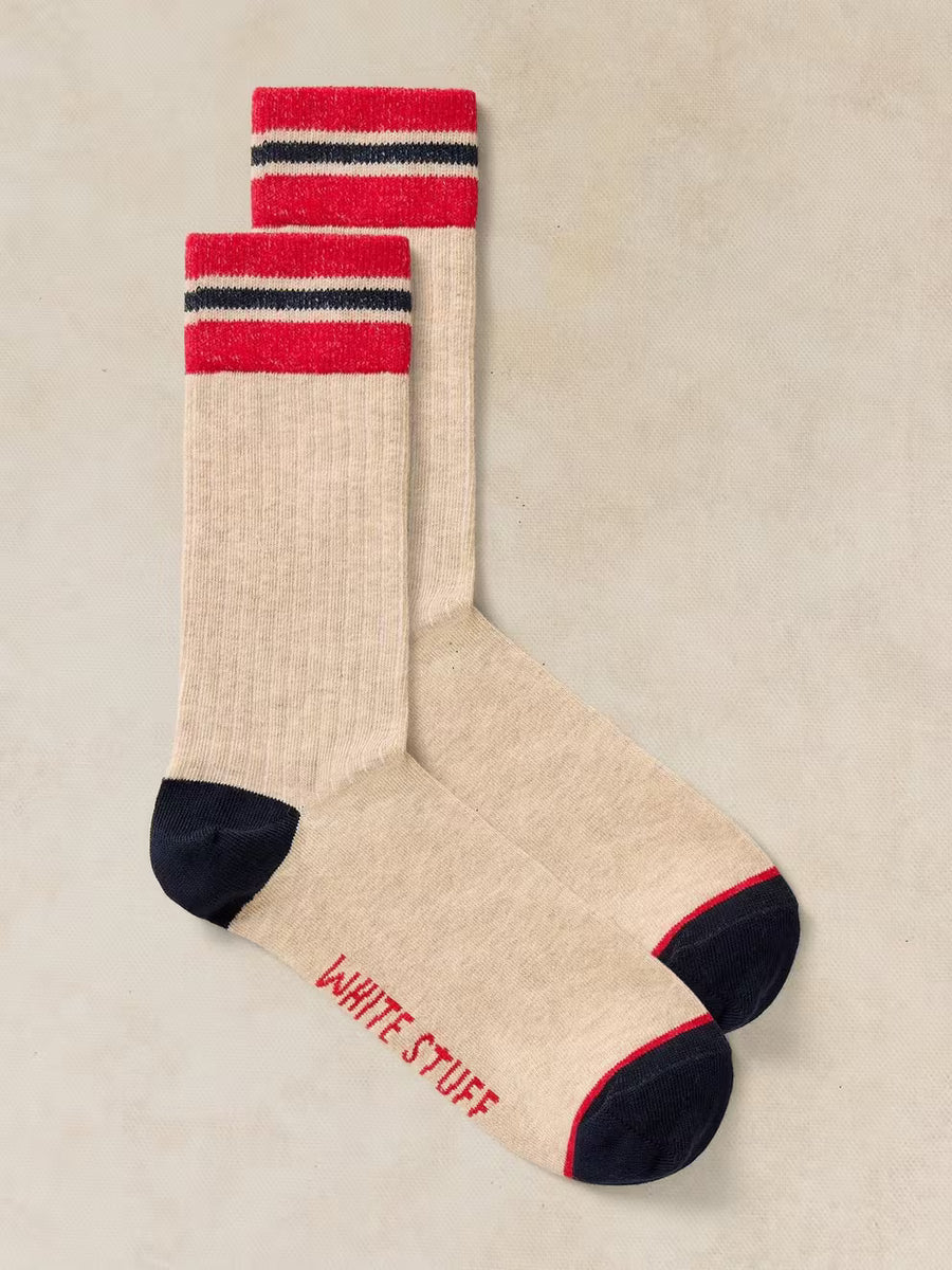 MEN'S RIB STRIPE ANKLE SOCK
