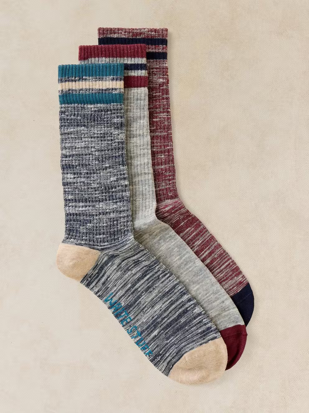 MEN'S 3 PACK SPORT RIBBED SOCK