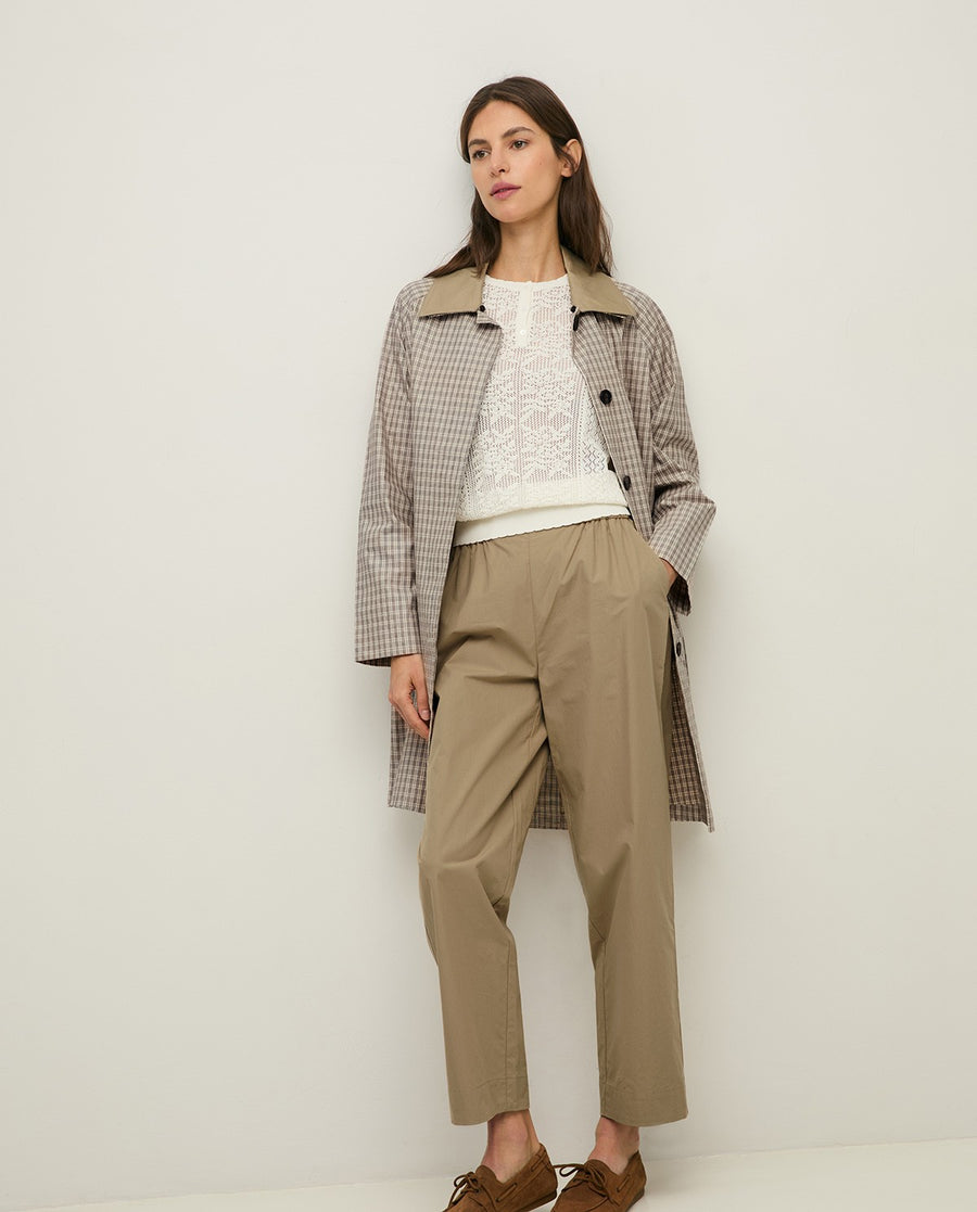 STRAIGHT POPLIN TROUSERS