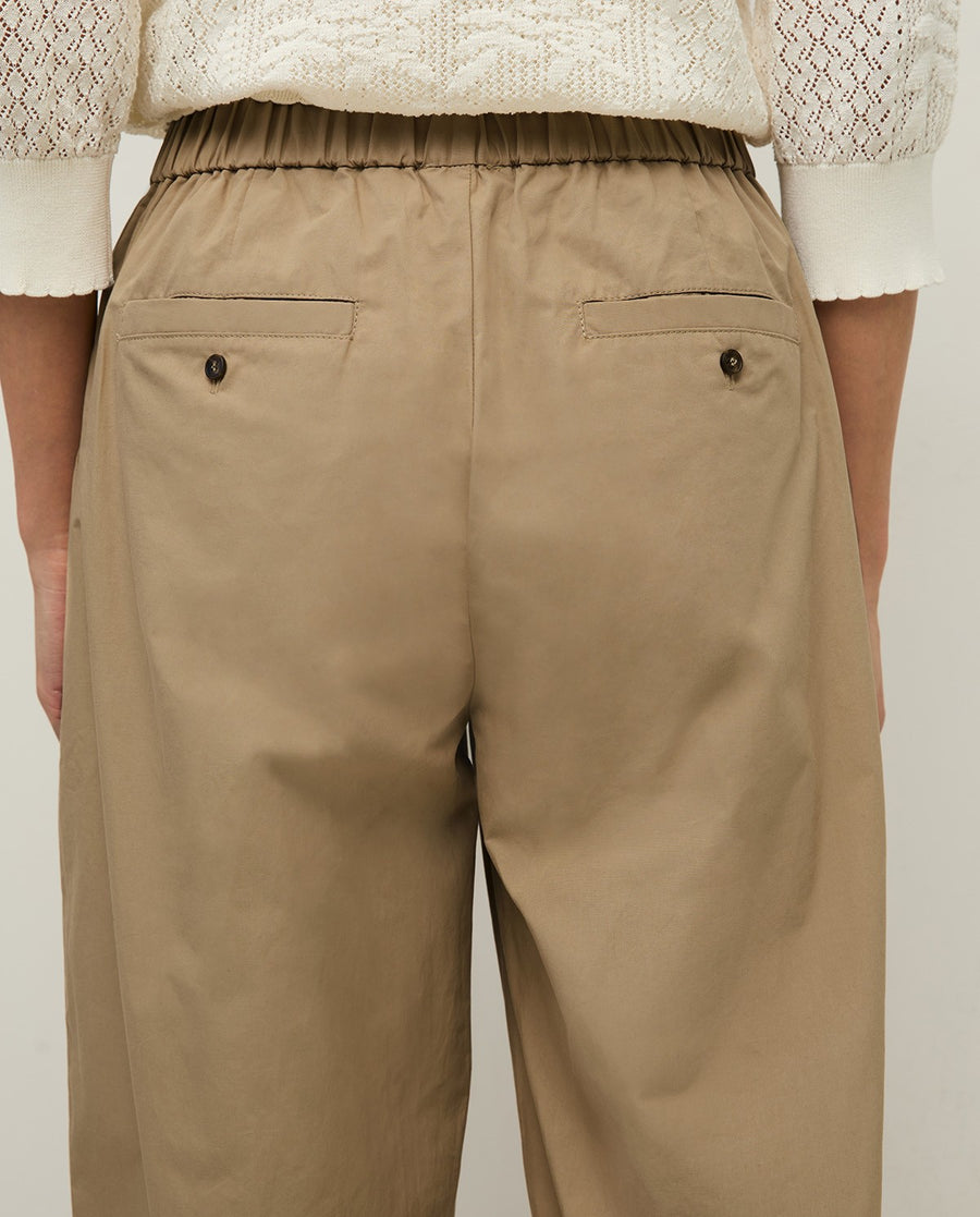 STRAIGHT POPLIN TROUSERS