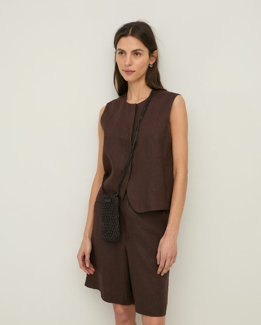 100% LINEN BERMUDA SHORTS
