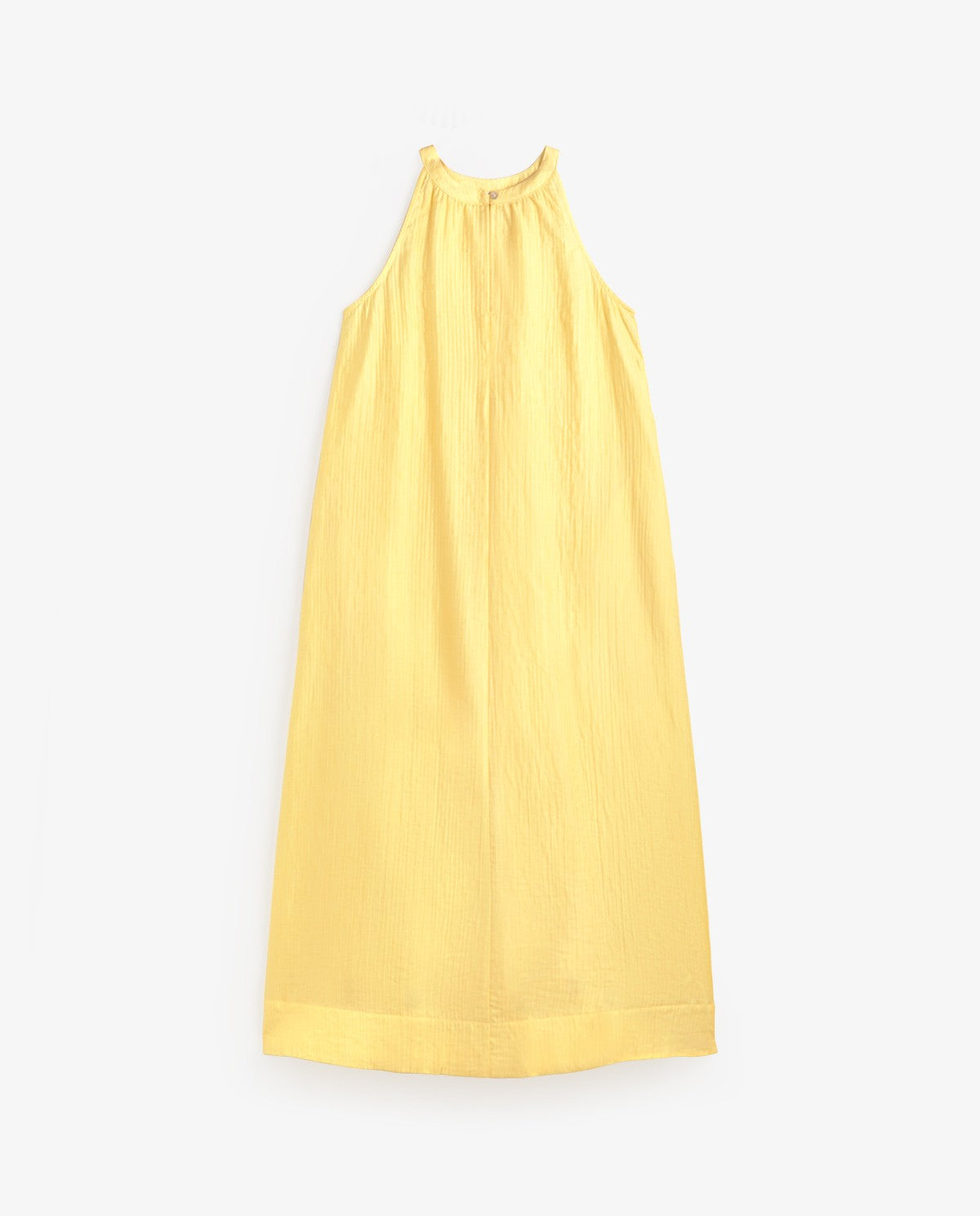 CRINKLED EFFECT HALTER DRESS