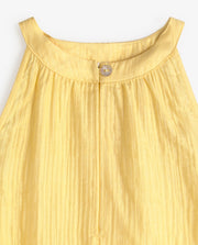 CRINKLED EFFECT HALTER DRESS