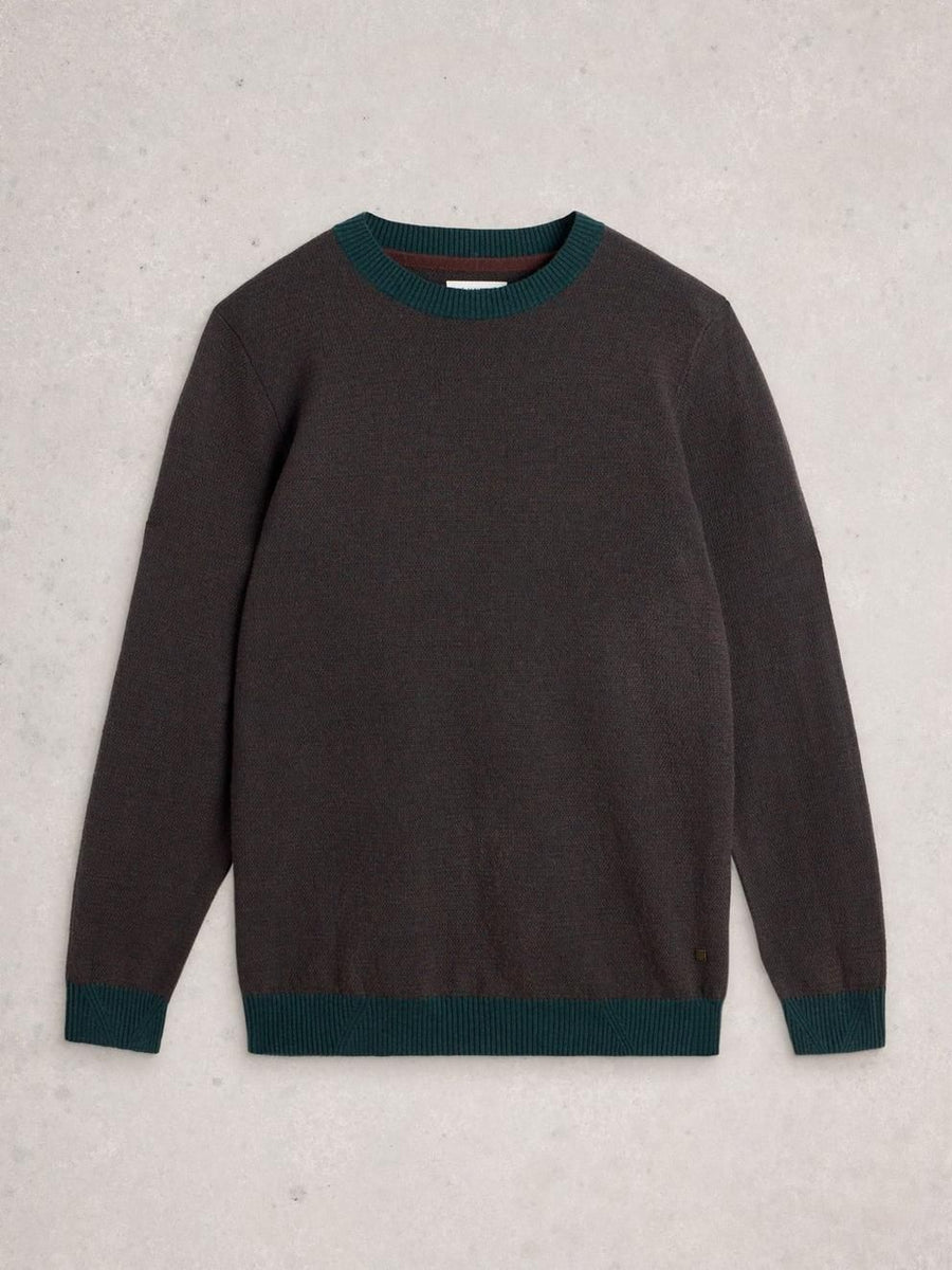 NEWPORT MERINO JACQUARD WOOL CREW NECK