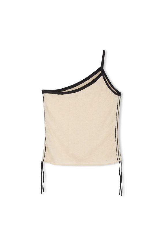 WOMEN'S STONE CONTRAST KNIT TOP