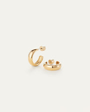 STAPLE HOOP EARRINGS (SMALL AND MEDIUM)