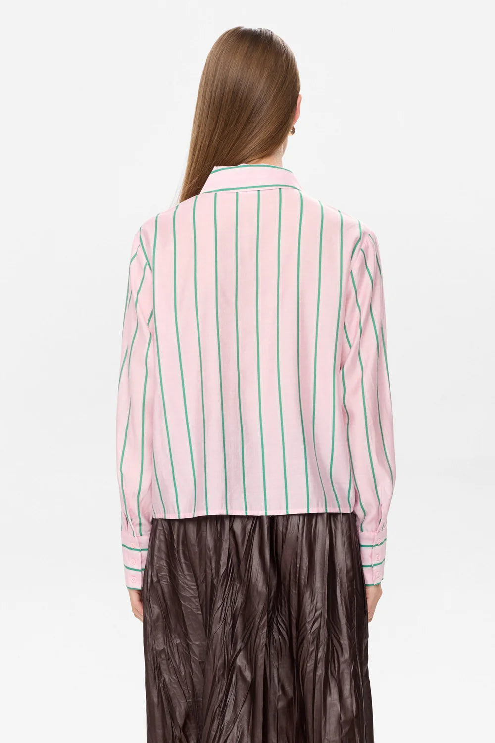 PINK STRIPE BUTTON DOWN