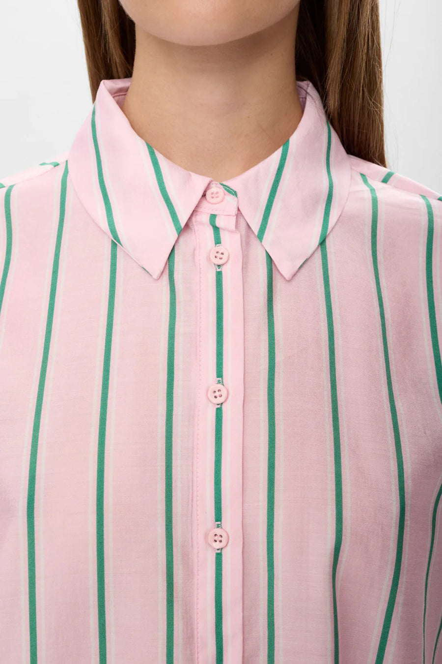 PINK STRIPE BUTTON DOWN
