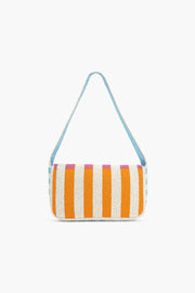 WOMEN’S CANDY STRIPE BEADED BAG
