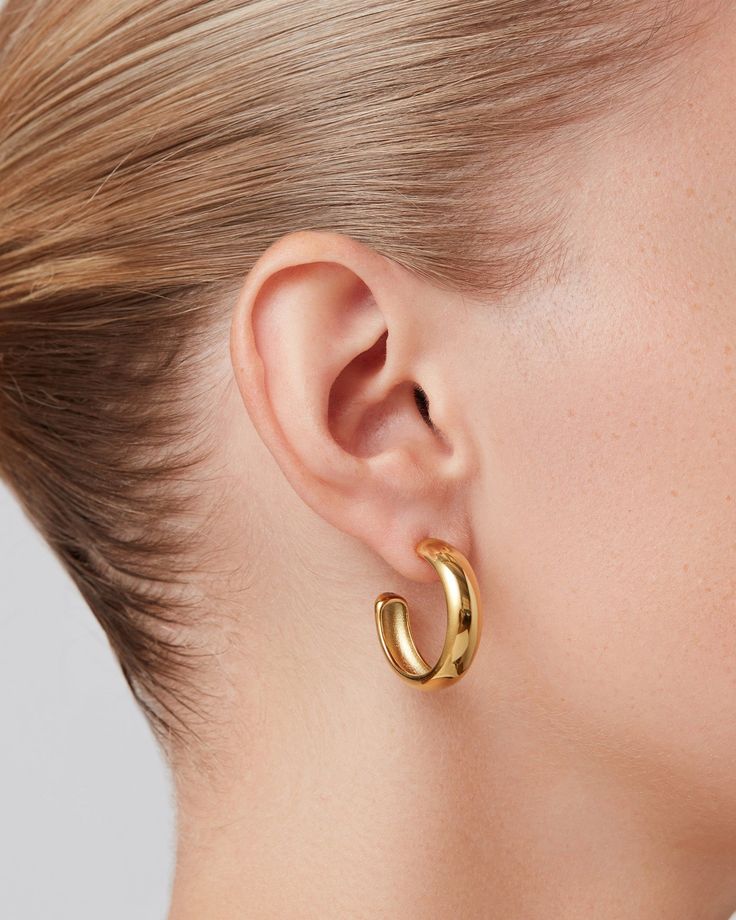 STAPLE HOOP EARRINGS (SMALL AND MEDIUM)