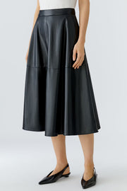 A LINE BLACK VEGAN LEATHER SKIRT