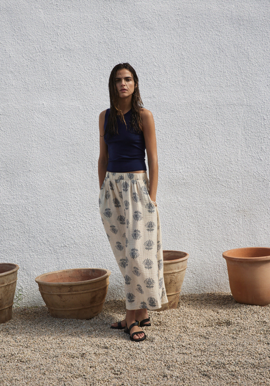 WOMEN'S NATURAL FLOWER SKIRT