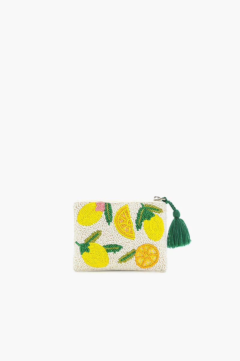 BEADED COIN POUCH