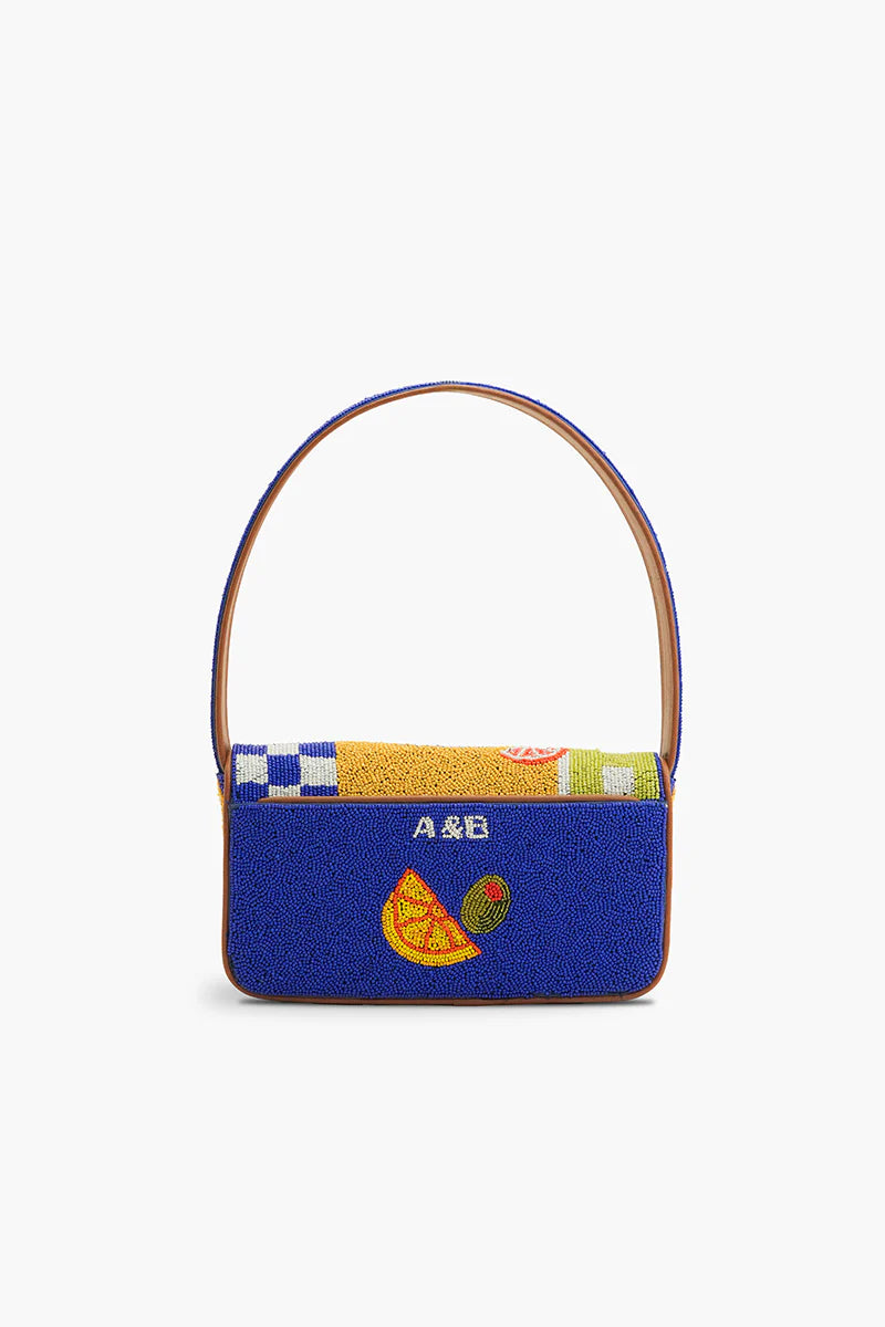 MEDITERRANEAN SARDINE HAND BEADED SHOULDER BAG