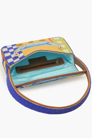 MEDITERRANEAN SARDINE HAND BEADED SHOULDER BAG