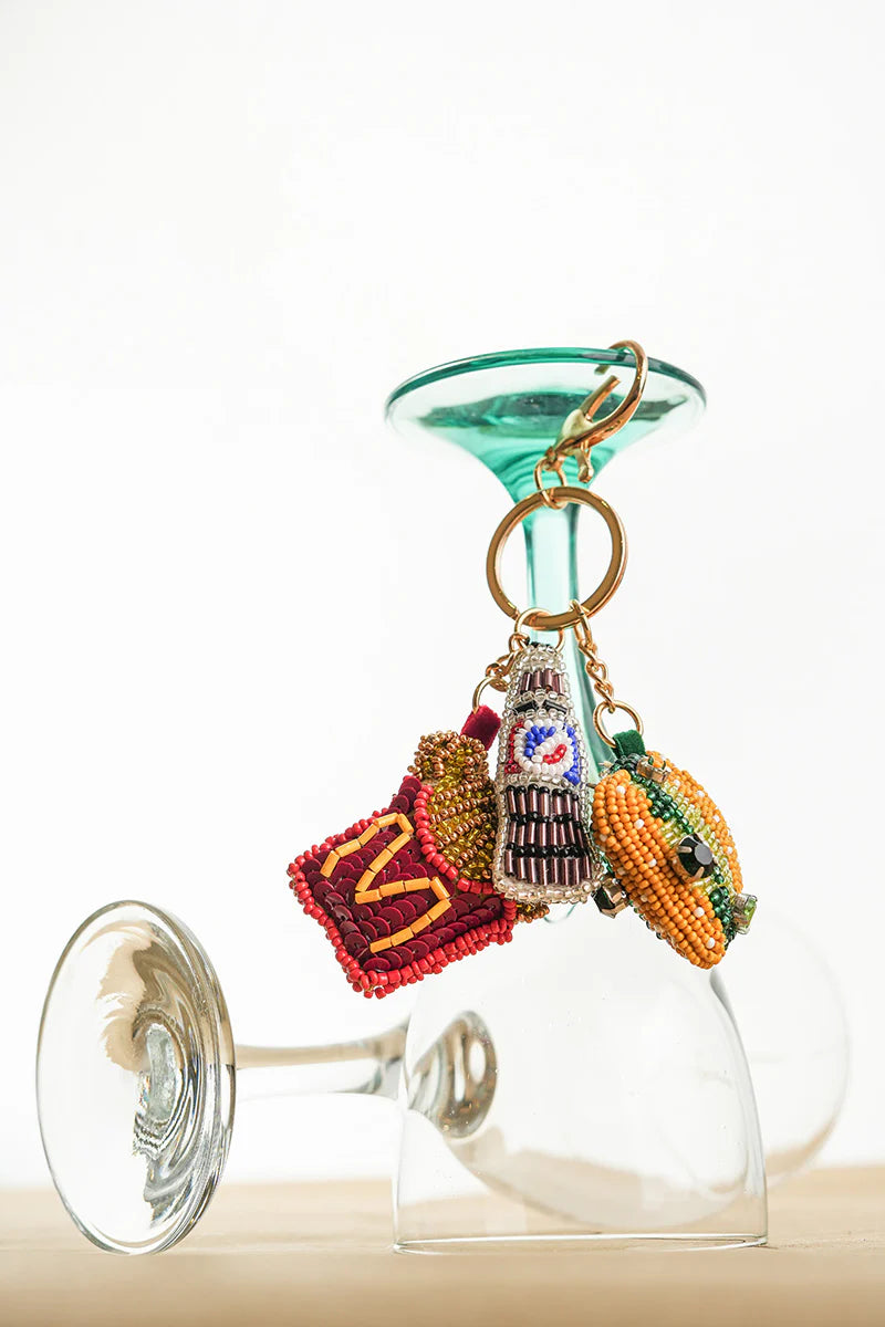 HAND BEADED BAG CHARM
