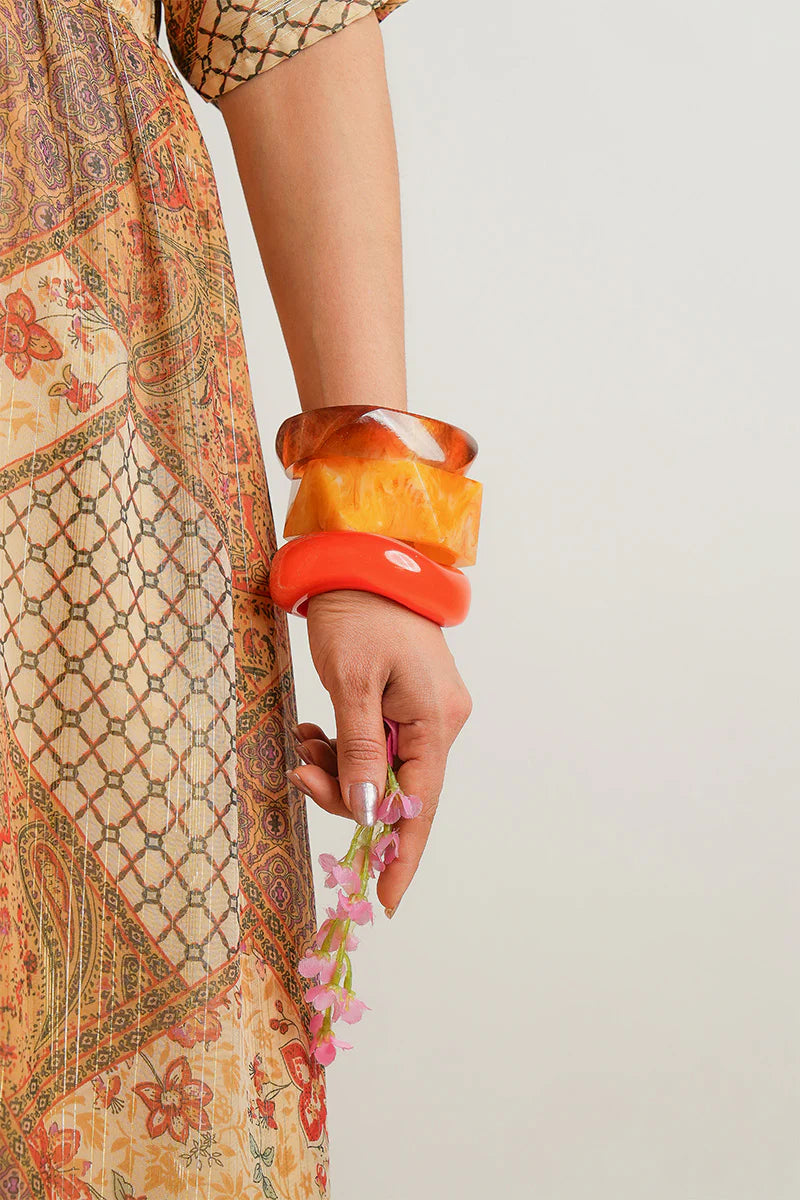 RESIN CHIC TRIO ARTISAN BANGLE SET