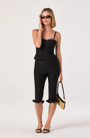 BLACK CROPPED CAPRI
