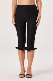 BLACK CROPPED CAPRI