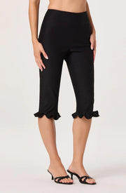 BLACK CROPPED CAPRI