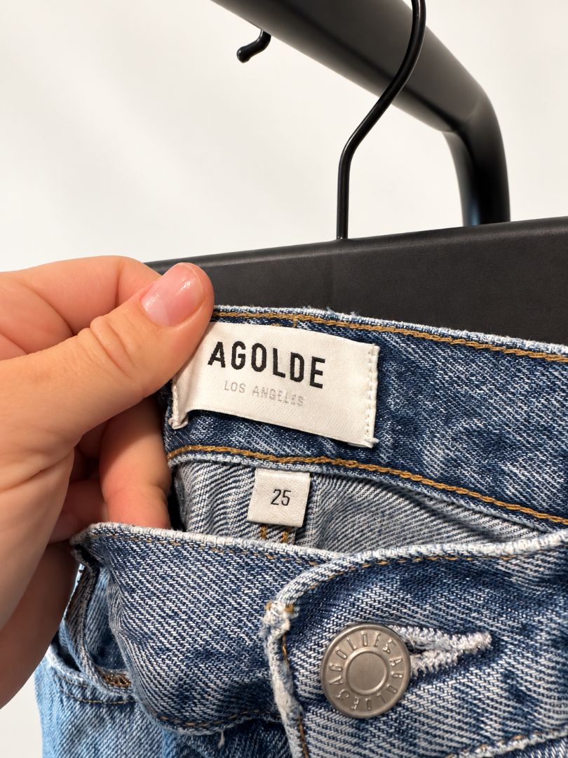 AGOLDE Distressed Button-Fly Jeans — Size 25