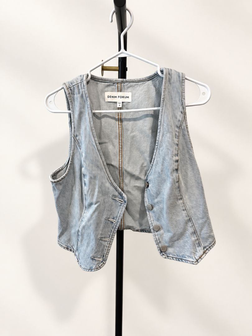 Denim Forum Denim Vest — Size M