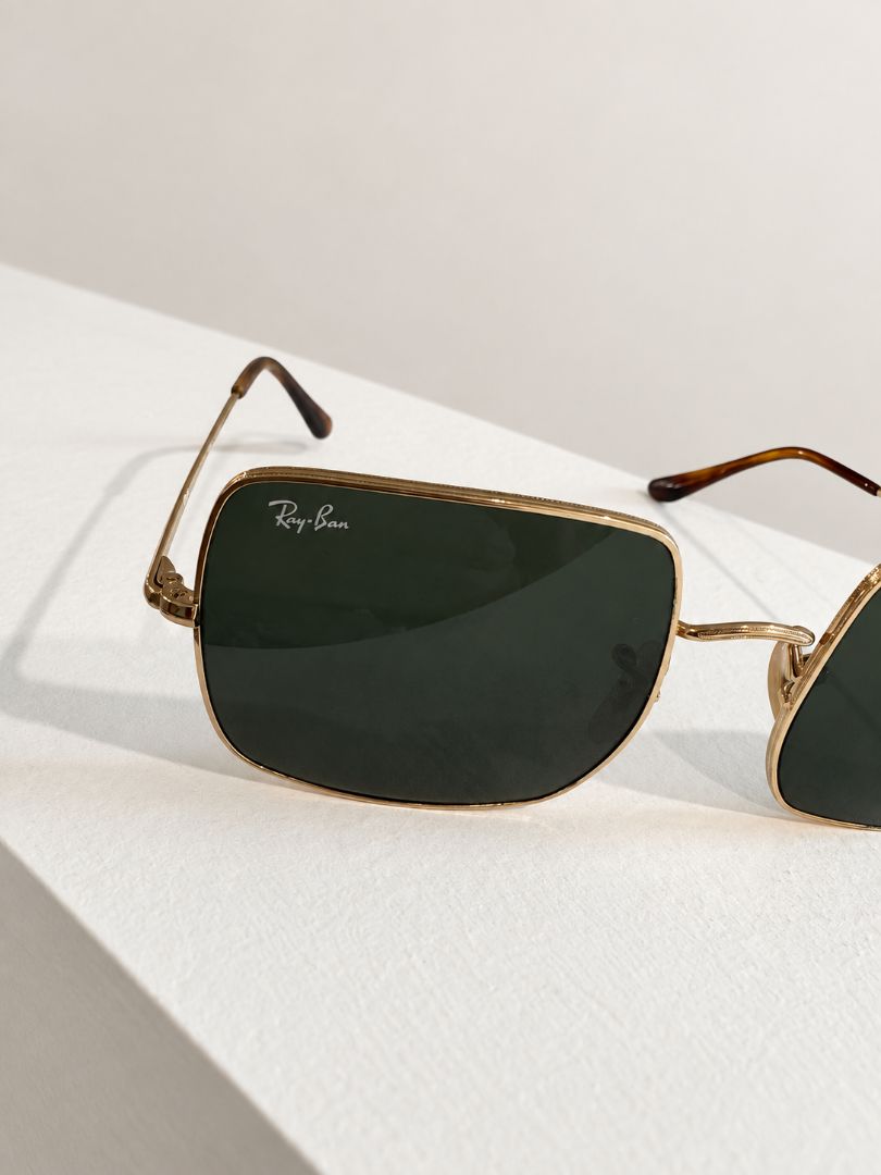 Ray-Ban Gold Square Sunglasses