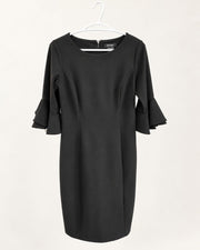 DKNY Black Ruffle Sleeve Dress