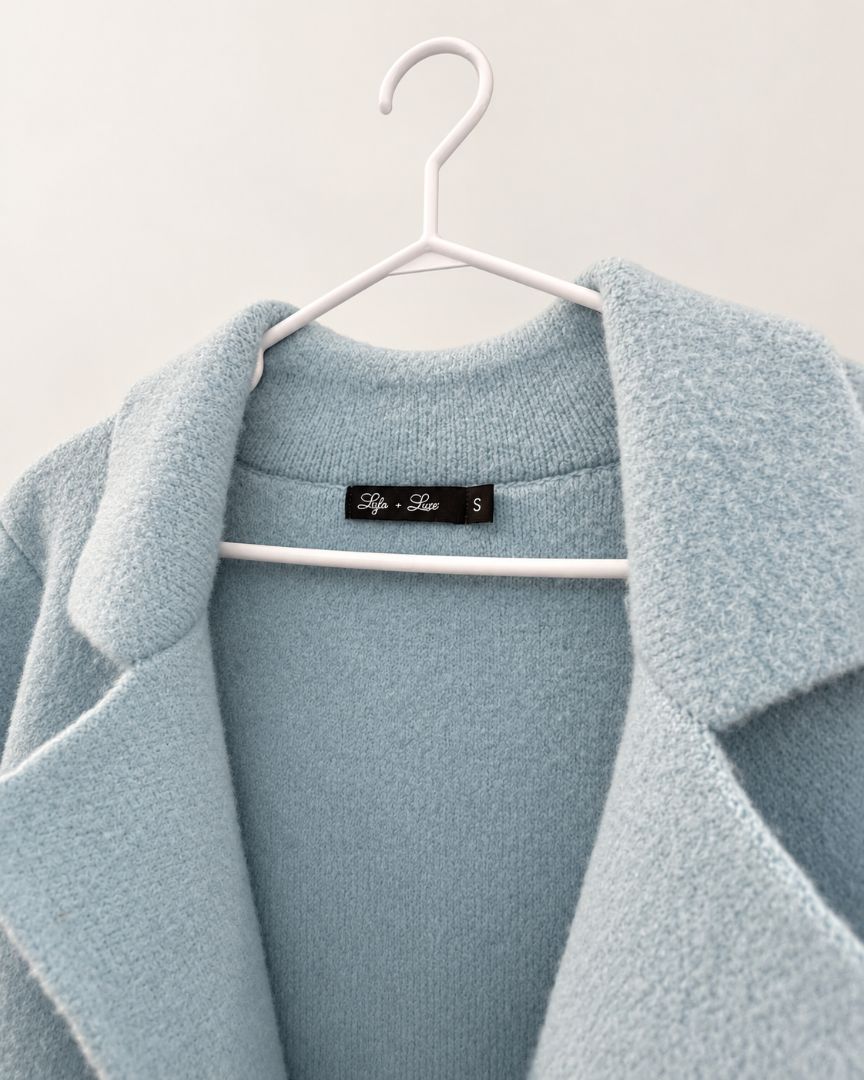 Lyla + Luxe Light Blue Long Coat