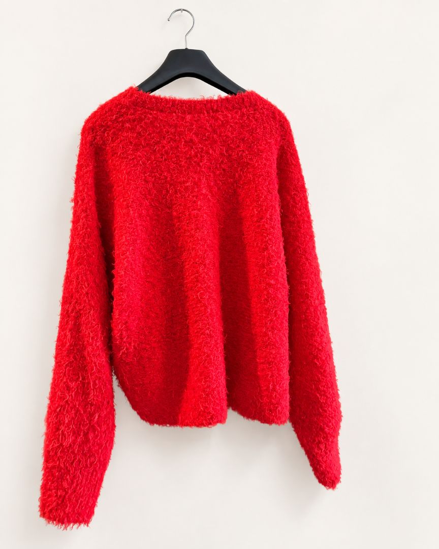 OUI Red & Cream J’Adore Sweater