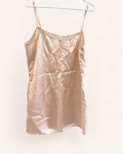 Babaton Champagne Satin Slip Dress
