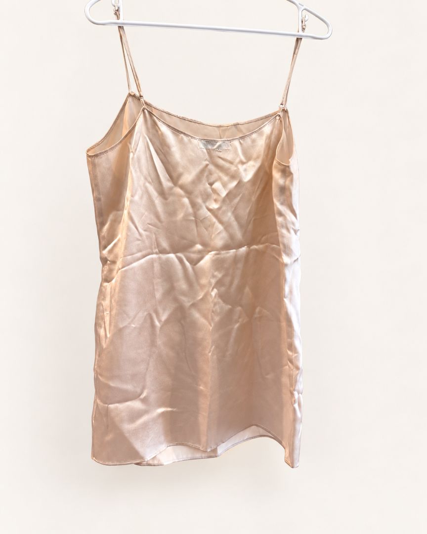 Babaton Champagne Satin Slip Dress