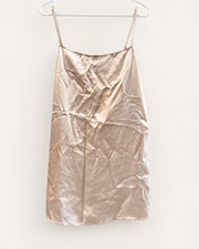Babaton Champagne Satin Slip Dress