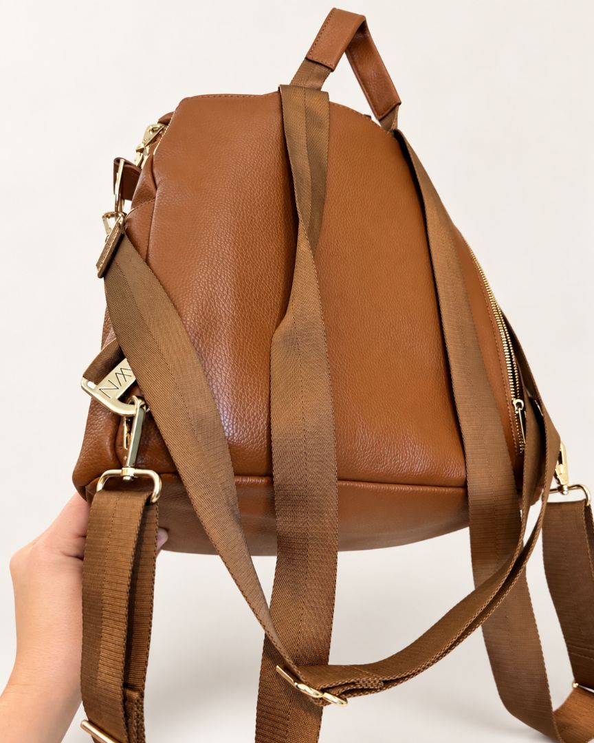 Fawn Design Cognac Convertible Backpack Bag