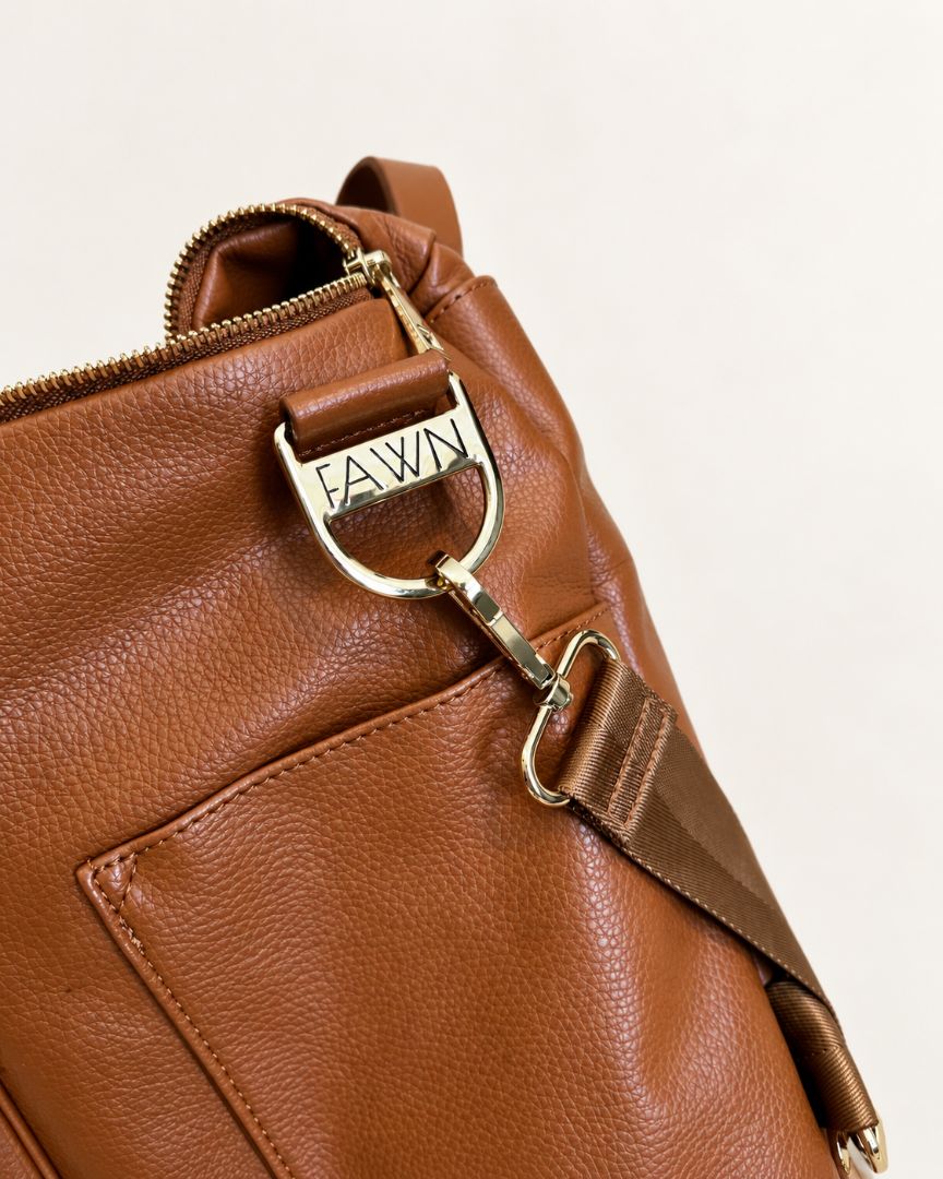 Fawn Design Cognac Convertible Backpack Bag