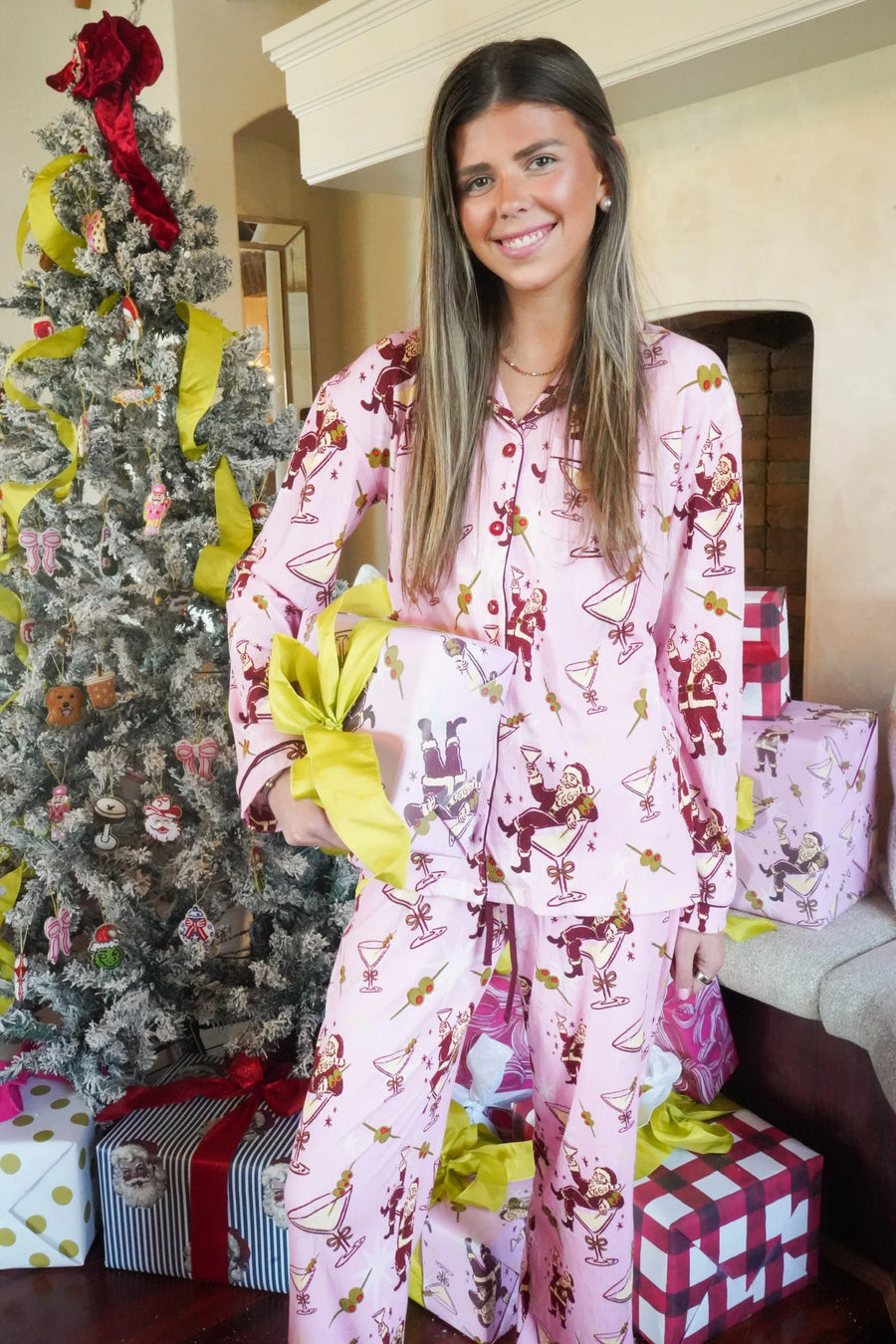 TIPSY SANTA PAJAMA SET