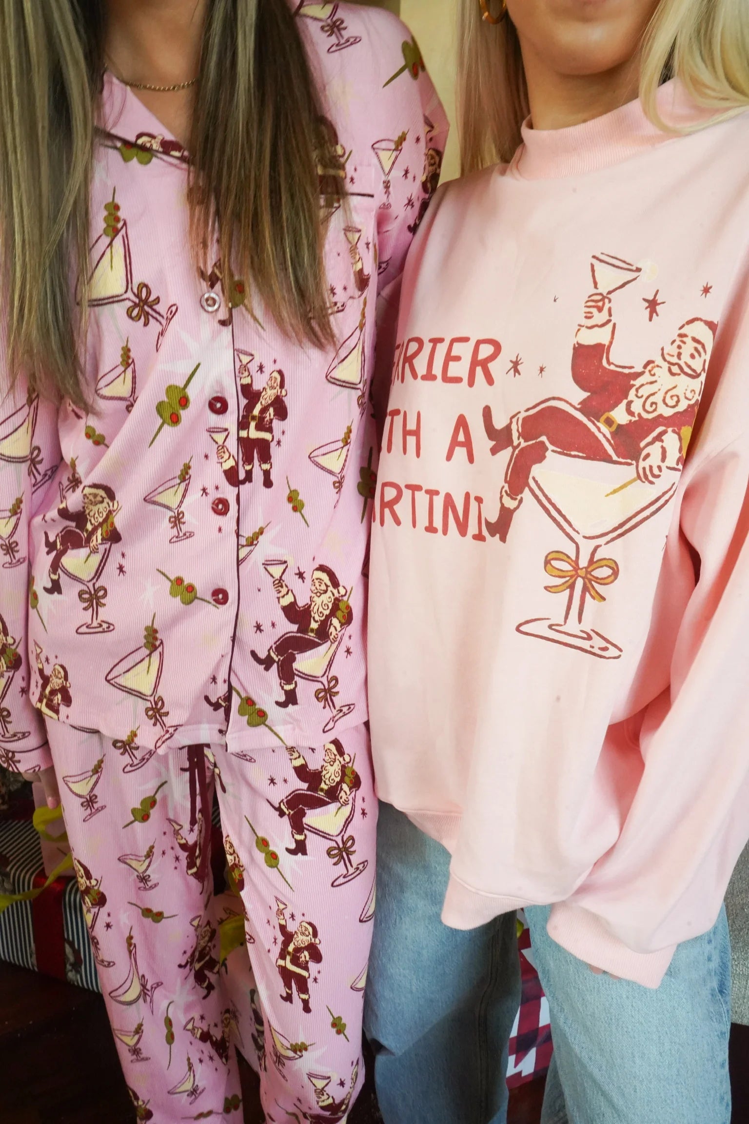TIPSY SANTA PAJAMA SET