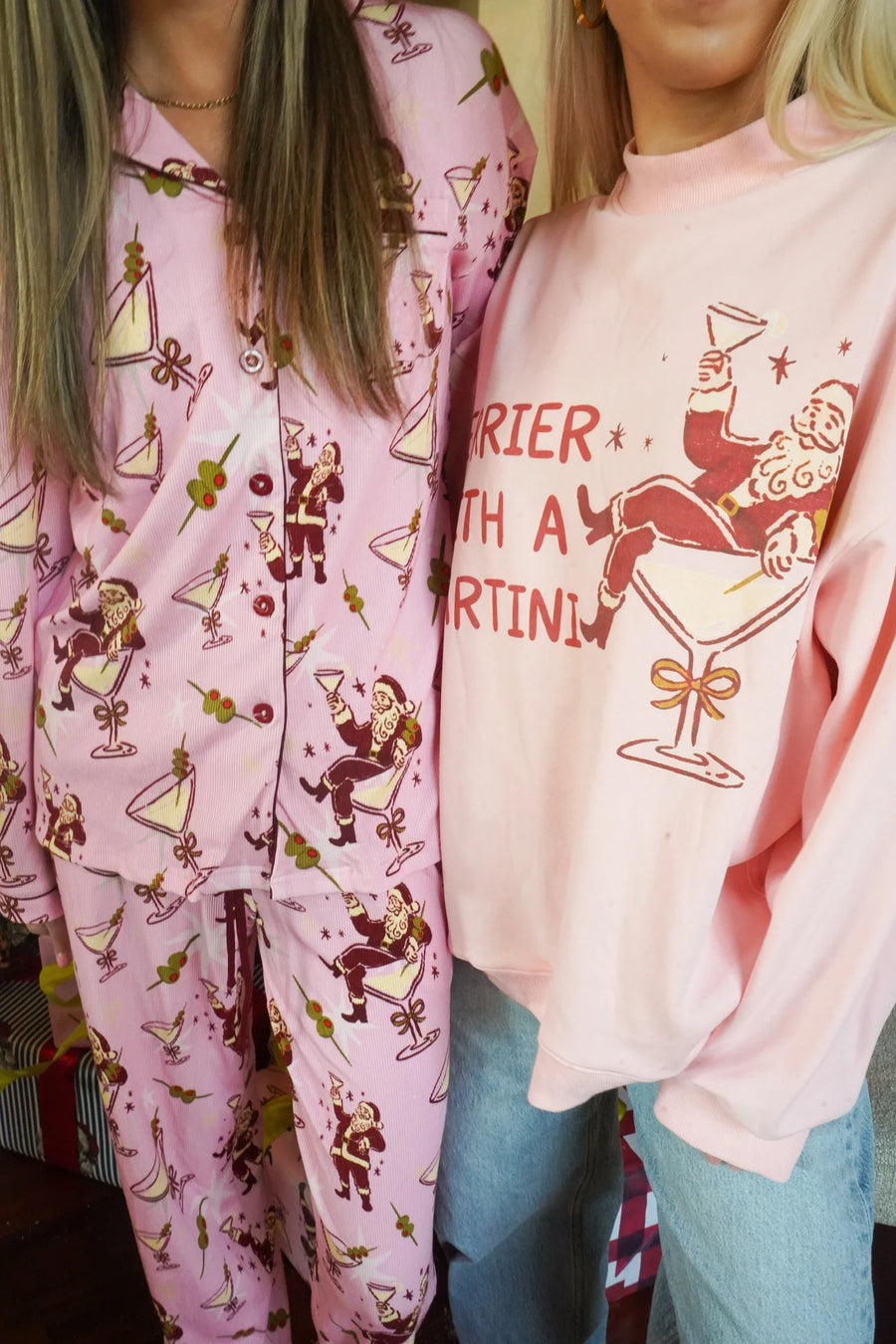 TIPSY SANTA PAJAMA SET