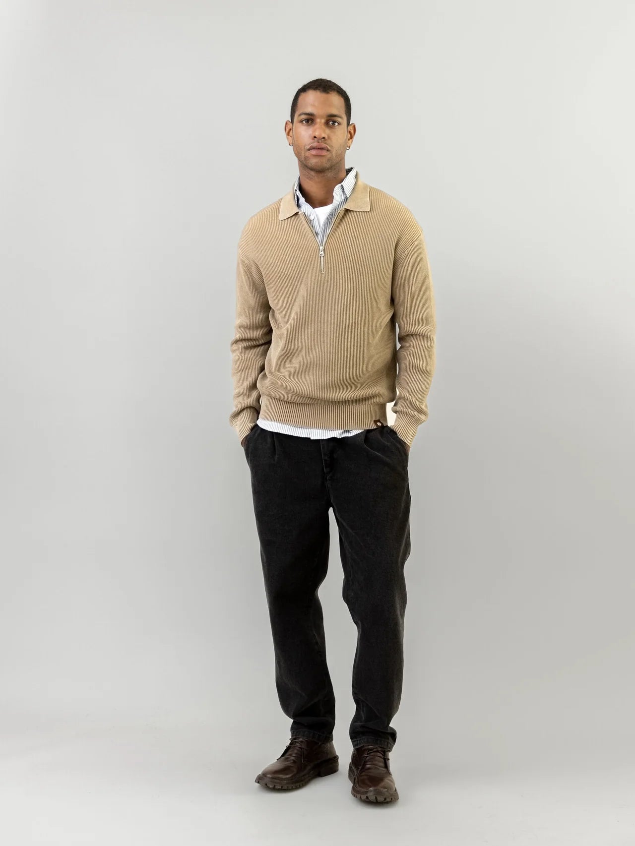 ROYCE ZIP POLO KNIT
