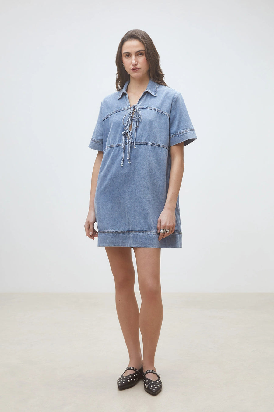 CLEVER DENIM DRESS