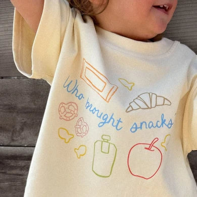 "WHO BROUGH SNACKS" ORGANIC COTTON TEE