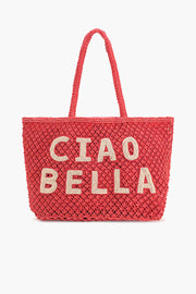 WOMEN'S CIAO BELLA BEADED MACRAME TOTE