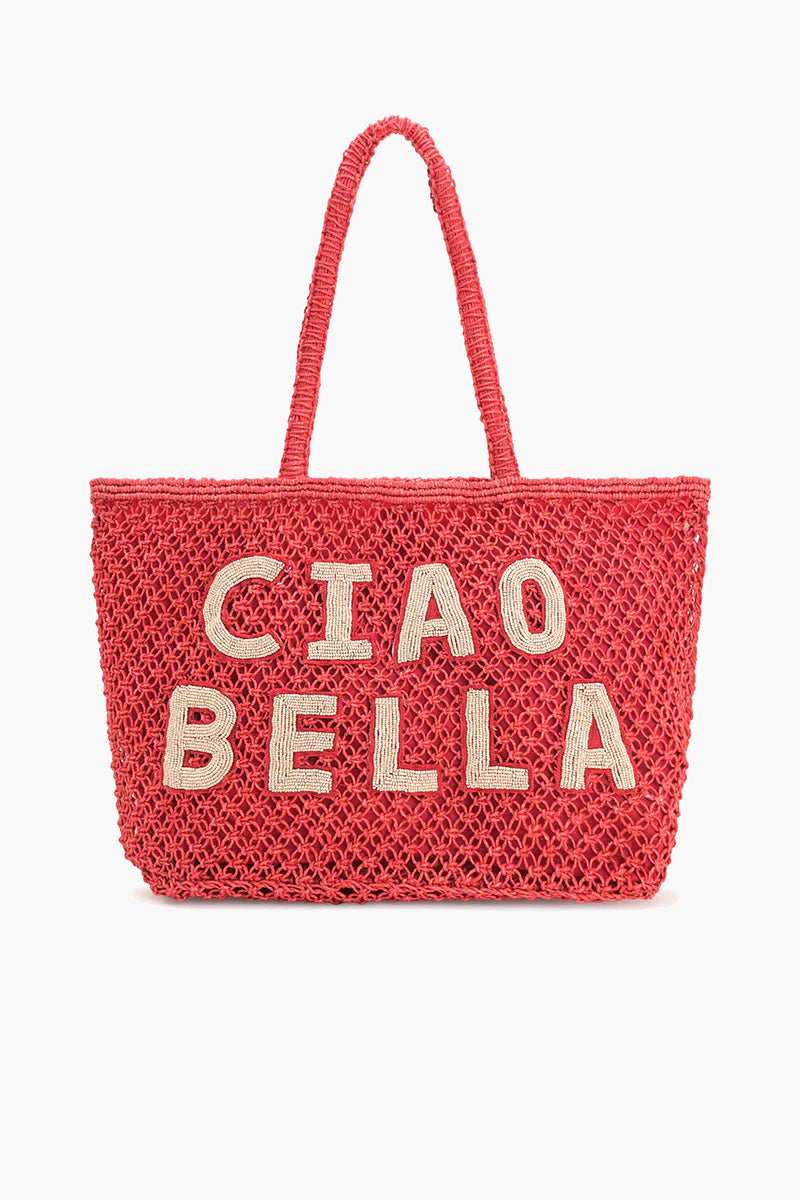 WOMEN'S CIAO BELLA BEADED MACRAME TOTE