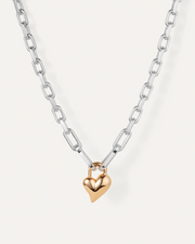 PADLOCK HEART PENDANT NECKLACE