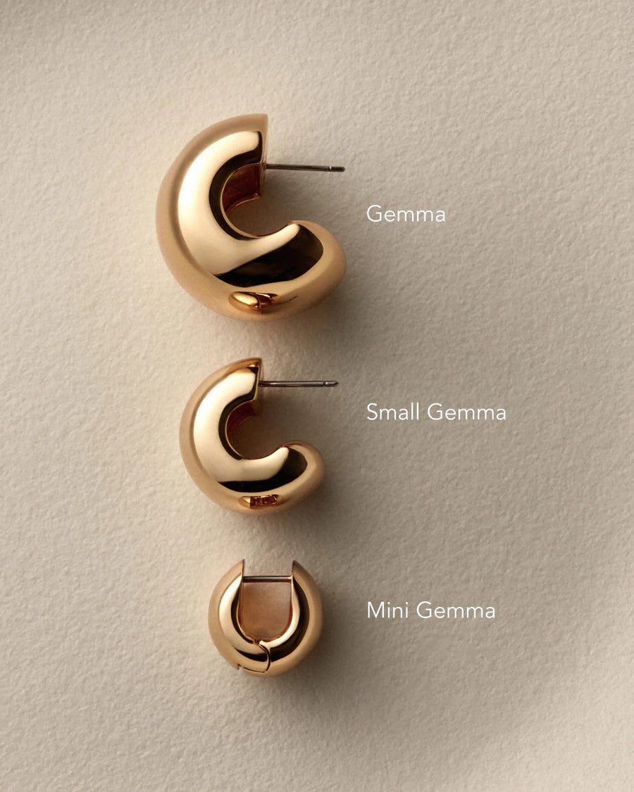 MINI GEMMA HOOPS