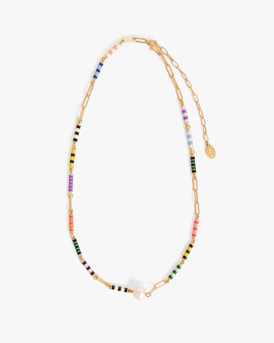 LE STRIPE PEARL NECKLACE
