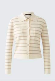 WOMEN'S WHITE CAMEL CARDIGAN